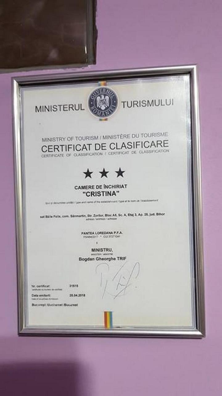 דירות ביילה פליקס Garsoniera Cristina מראה חיצוני תמונה